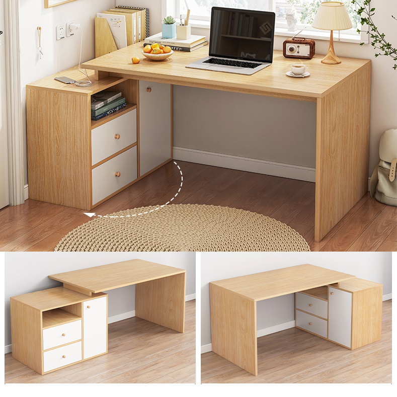 Bàn làm việc liền kệ sách-BLV04