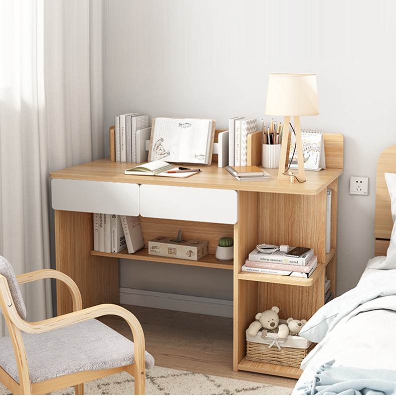 Bàn làm việc liền kệ sách-BLV12