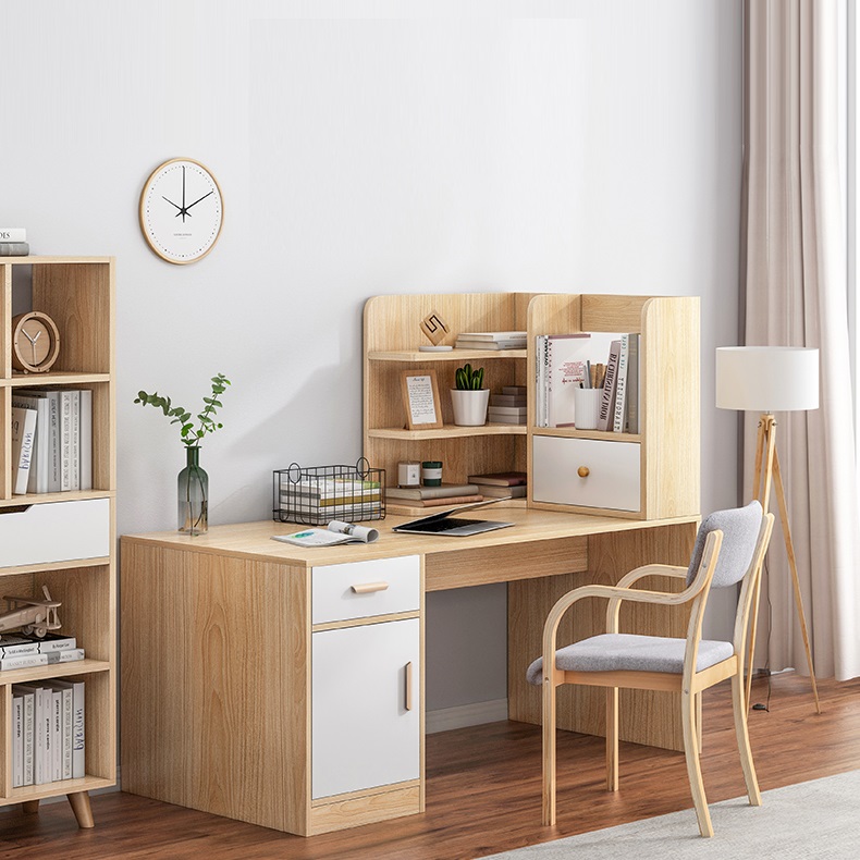 Bàn làm việc liền kệ sách-BLV14