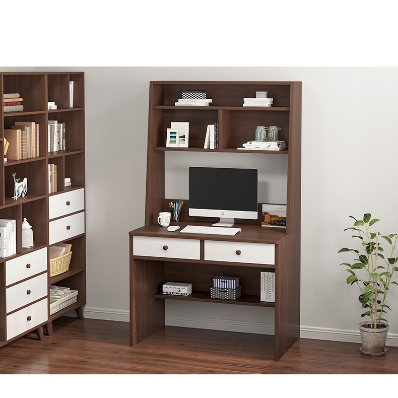 Bàn làm việc liền kệ sách-BLV15
