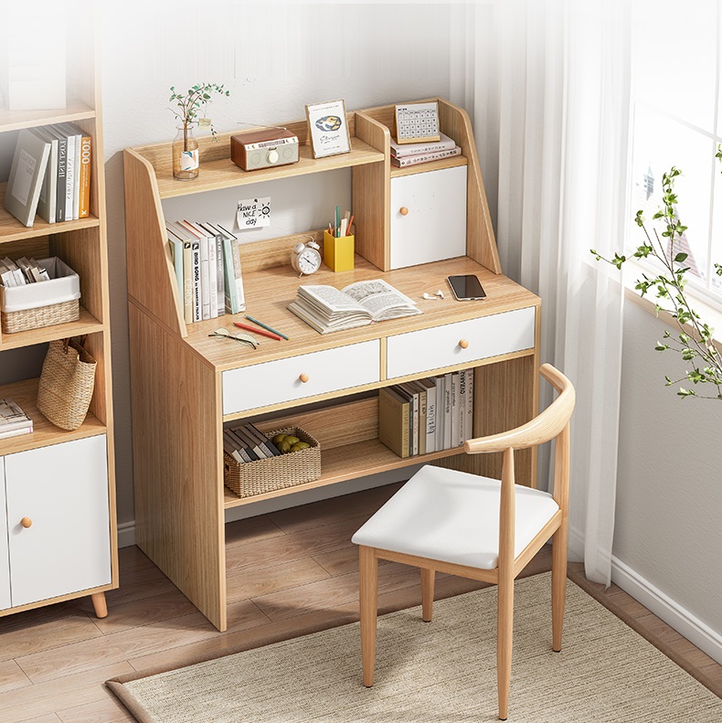 Bàn làm việc liền kệ sách-BLV16