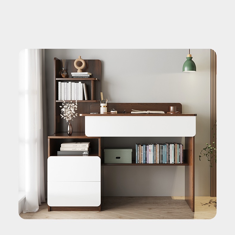 Bàn làm việc liền kệ sách-BLV21