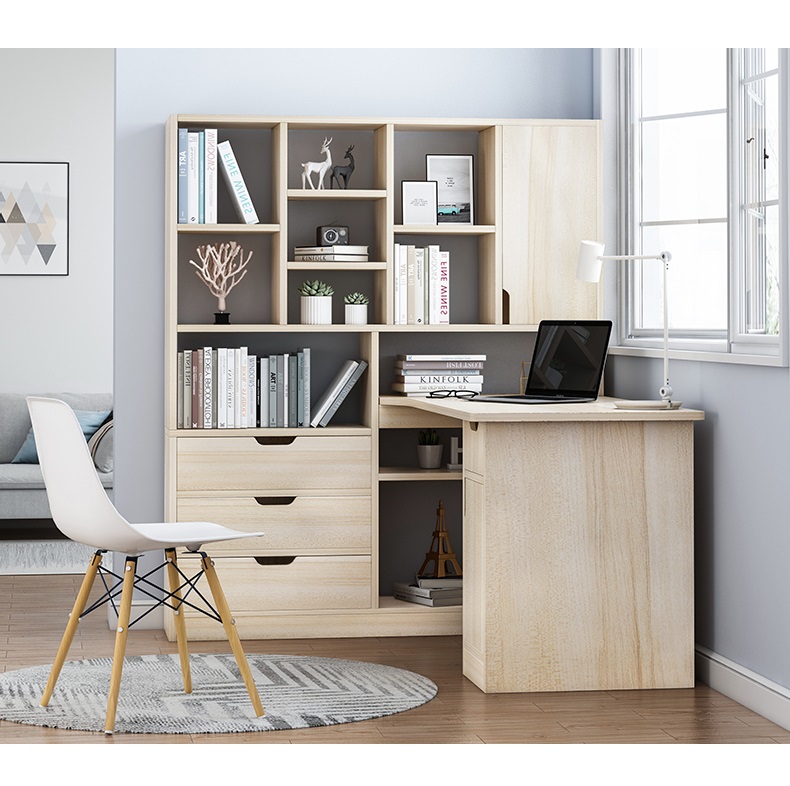 Bàn làm việc liền kệ sách-BLV23