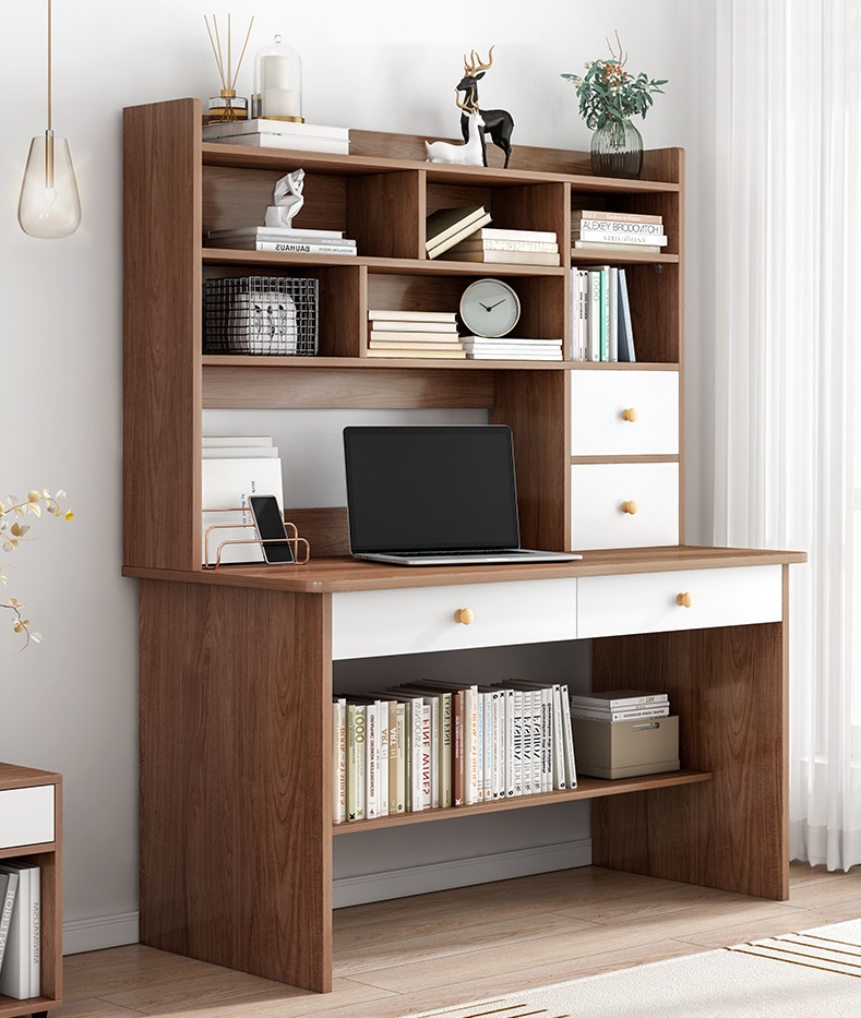 Bàn làm việc liền kệ sách-BLV24