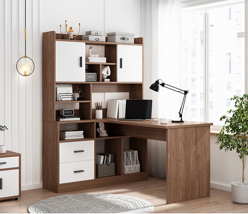 Bàn làm việc liền kệ sách-BLV25