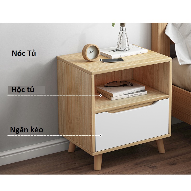 Tab đầu giường 2 hộc kéo-TDG02