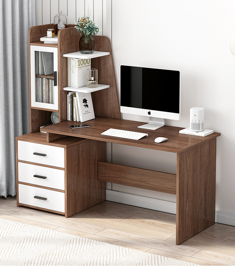 Bàn làm việc liền kệ sách-BLV28