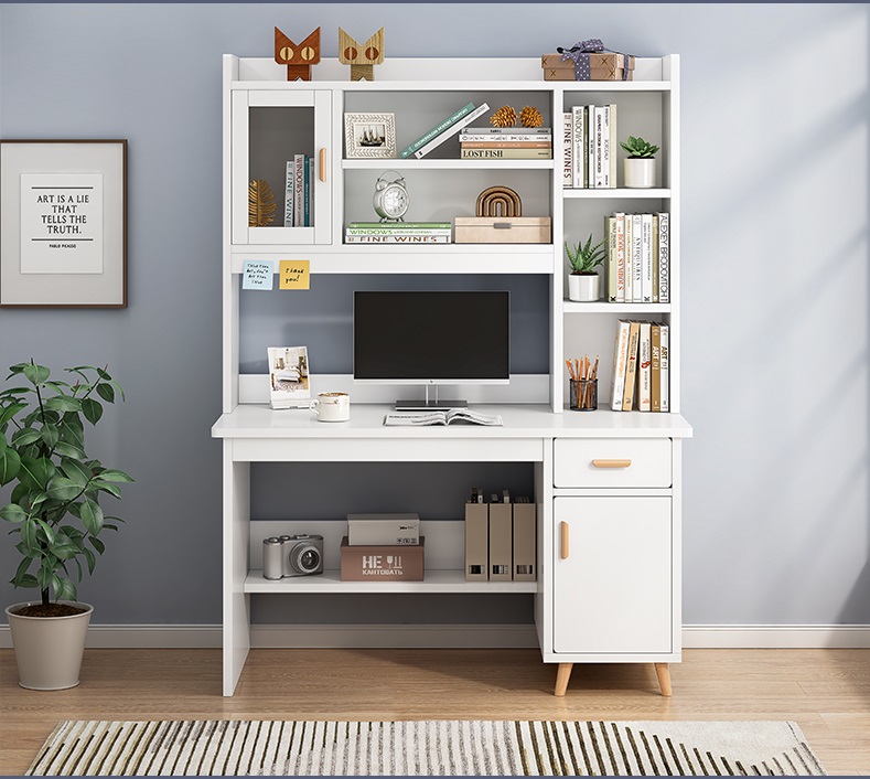 Bàn làm việc liền kệ sách-BLV29